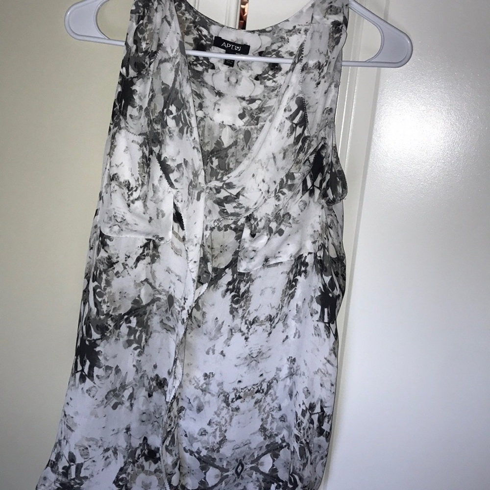 Black and white blouse